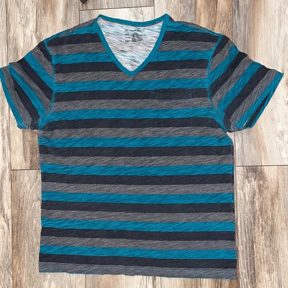 Striped vneck shirt - Picture 1 of 3